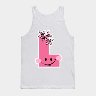 Funny Initial Letter L - Creative & Playful Alphabet Gift for Children Tank Top